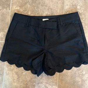J. Crew women’s size 6 black scalloped shorts